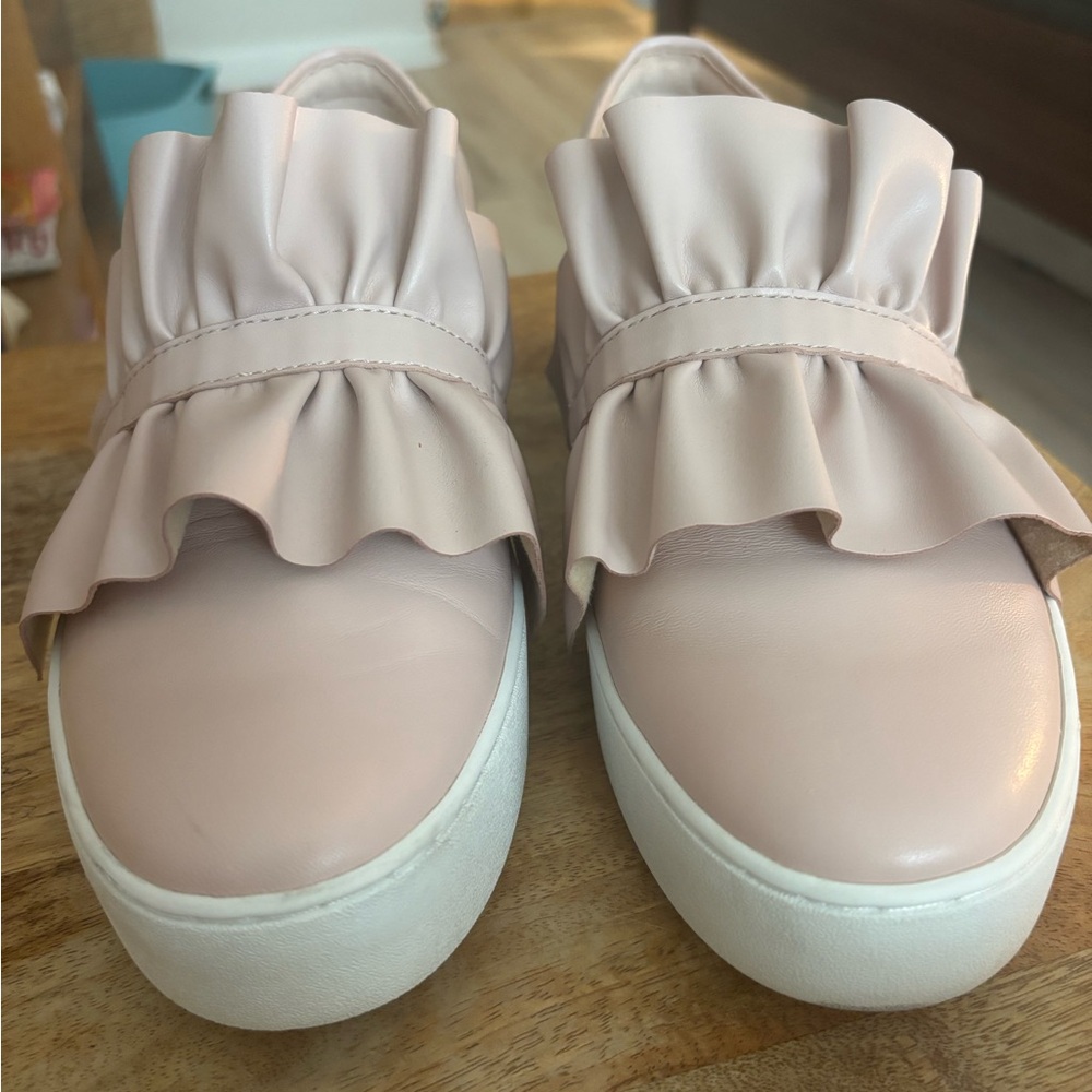 Pink Ruffle Slip-On Sneakers Michael Kors Size 9.5 Women’s